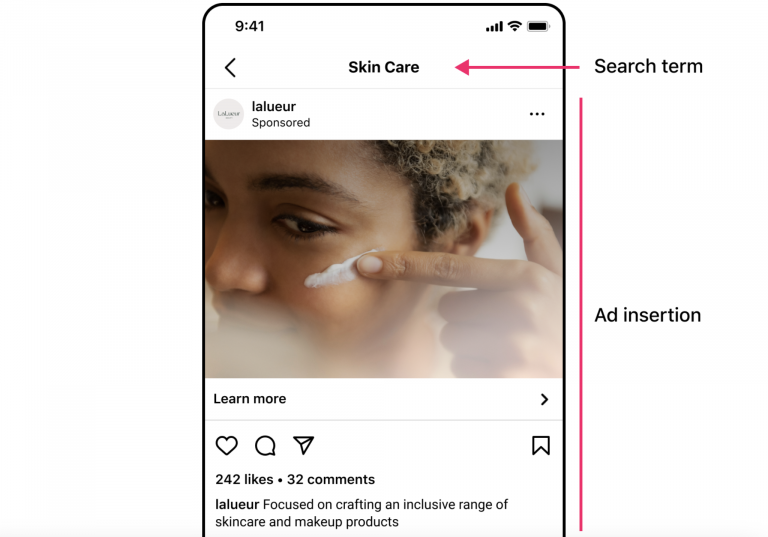 Technoloty News :  Instagram now allows for ads in search results via its Marketing API .