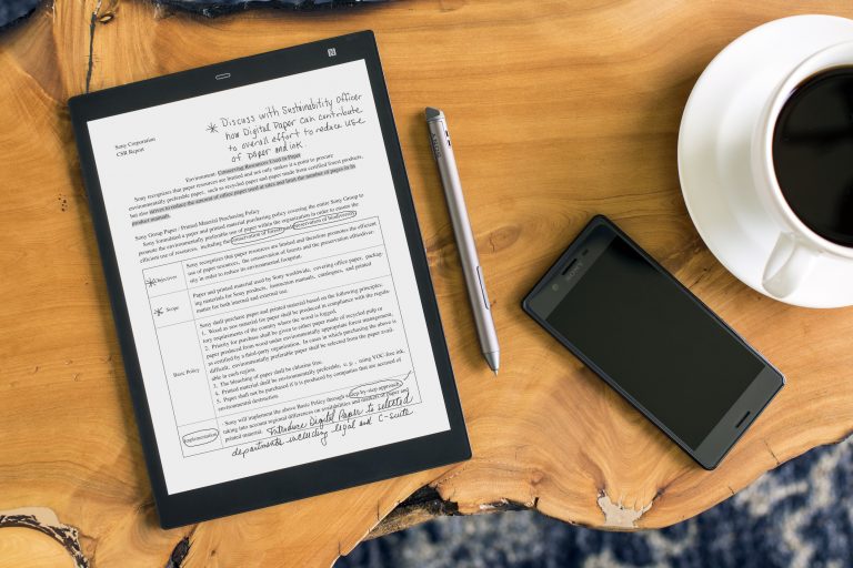 Technoloty News :  Sony shrinks its Digital Paper tablet down to a more manageable 10 inches .