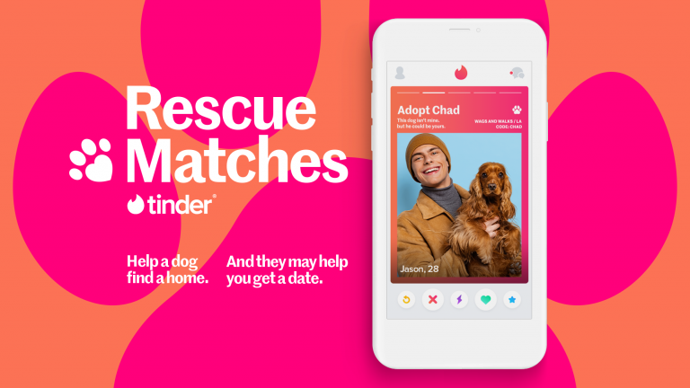 Technoloty News :  Tinder finds a better use by adding adoptable dogs to its app in celebration of National Dog Week .