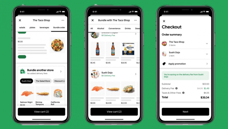 Technoloty News :  Uber Eats now lets you order from two nearby stores at the same time .